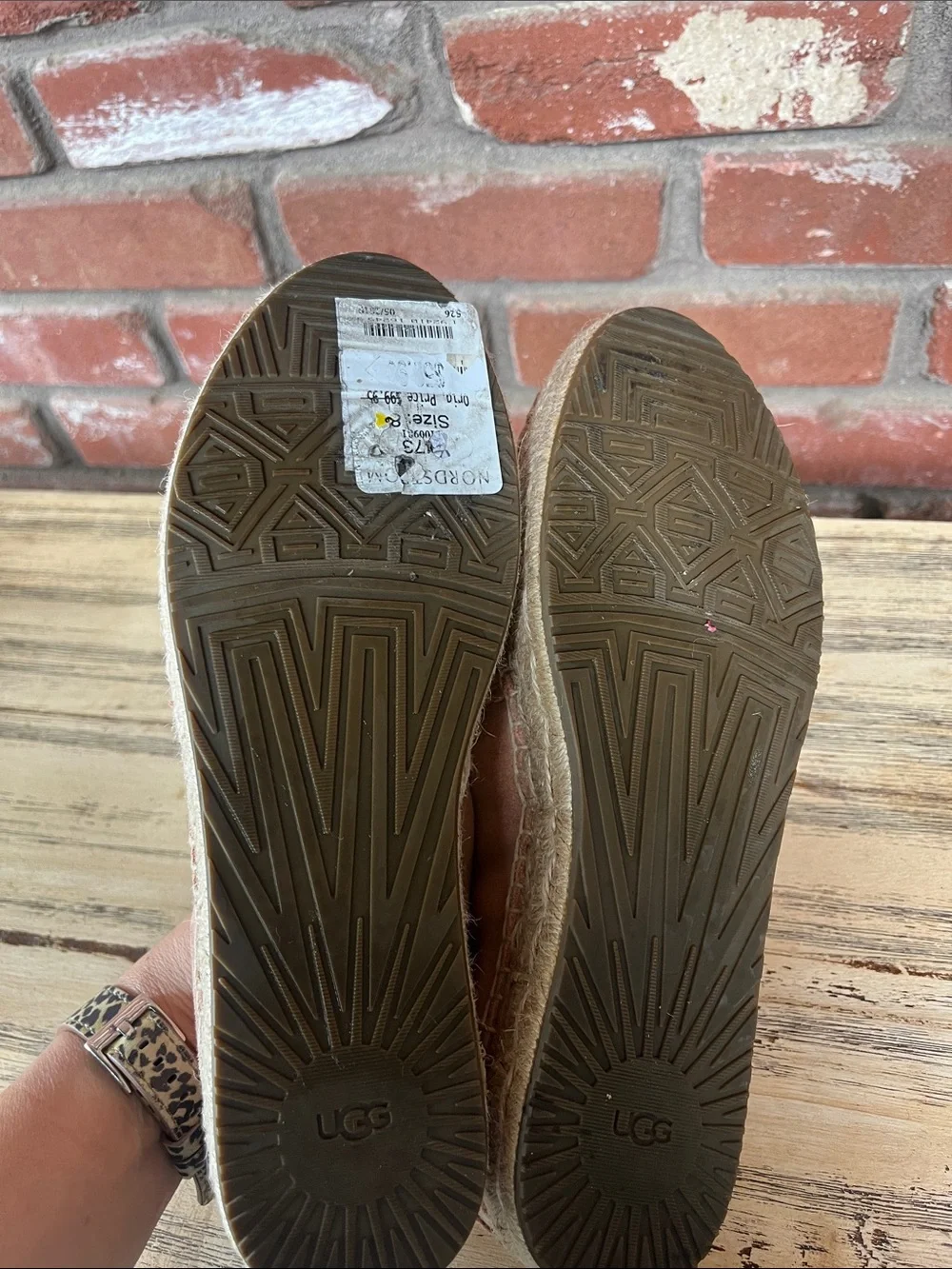 UGG Blush Pink Suede Espadrille Flats
